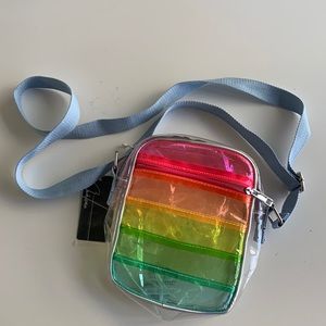 Rainbow clear crossbody bag 🌈